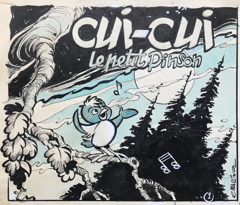 Claude Marin, Cui-Cui le petit pinson - Original Illustration