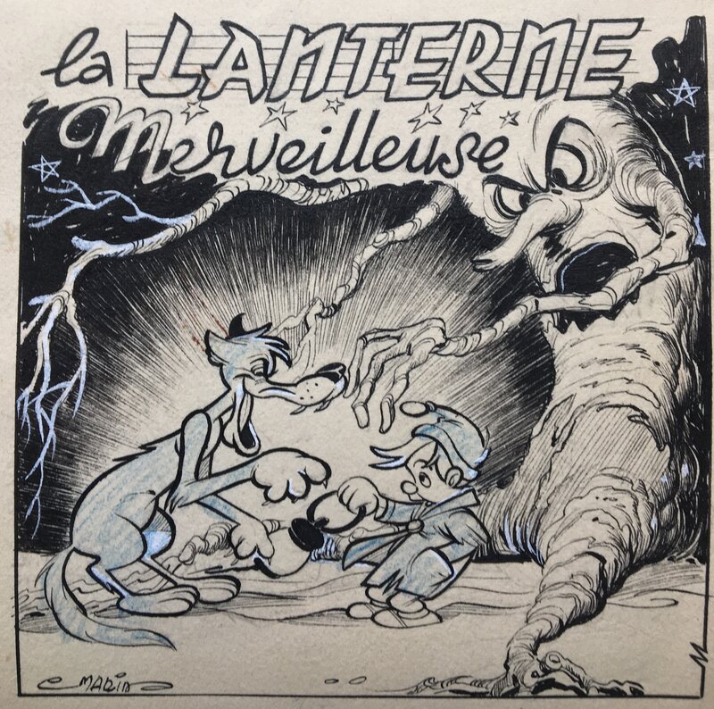 Claude Marin, La Lanterne Merveilleuse - Illustration originale