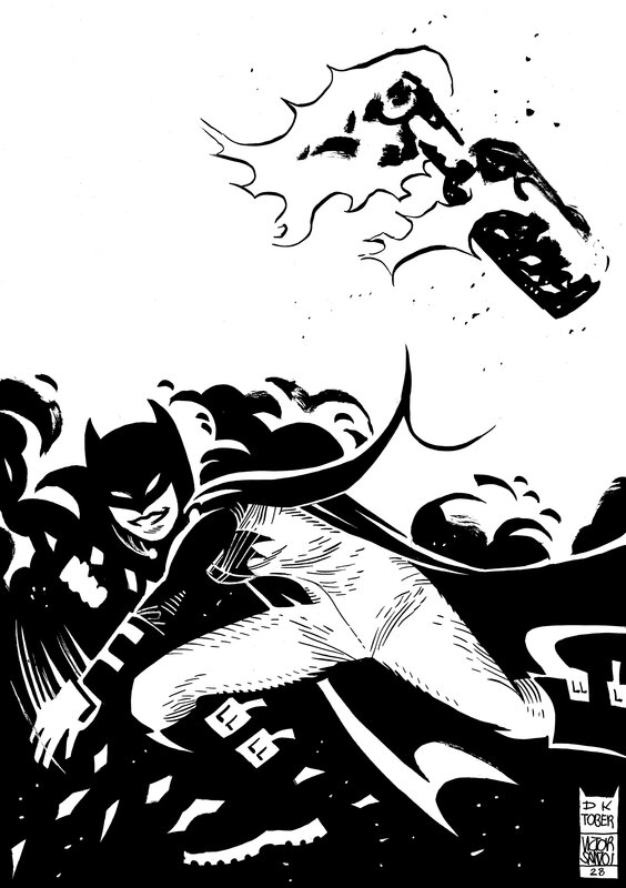 Victor Santos, Batman (Carrie Kelley) (Inktober 2020) - Original Illustration