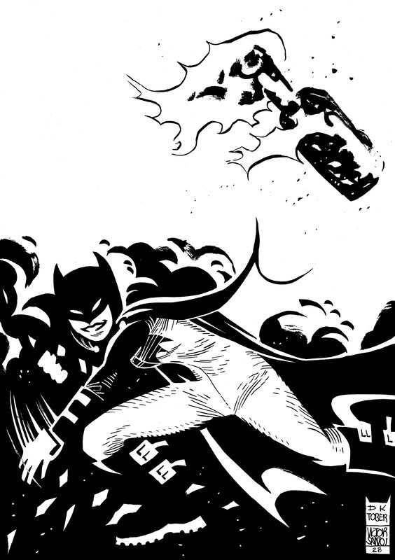 Victor Santos, Batman (Carrie Kelley) (Inktober 2020) - Original Illustration