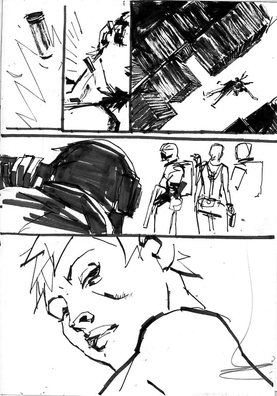 Metal Gear Solid par Ashley Wood - Planche originale