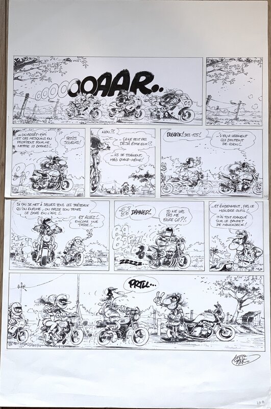 Joe Bar Team #2 - tréteaux par Fane - Planche originale