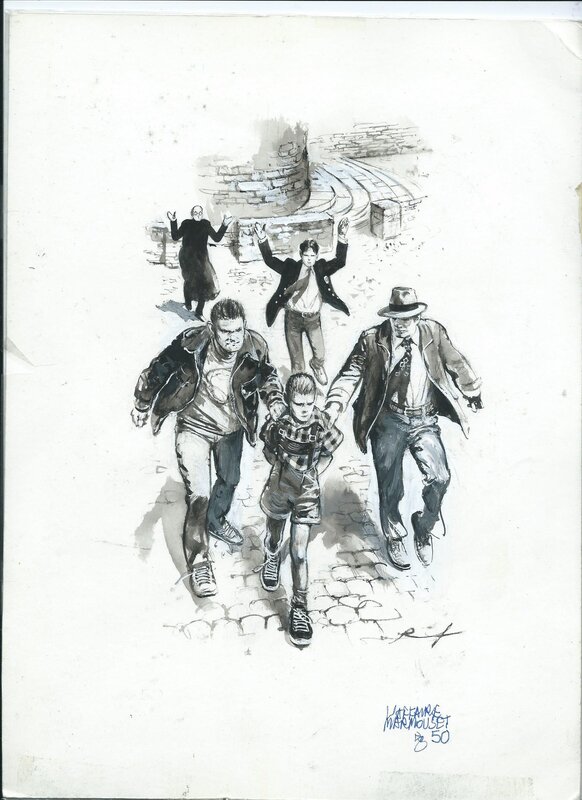 L'affaire Marmouset par René Follet - Illustration originale
