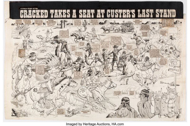 Bill Ward, Cracked Takes a Seat at Custer's Last Stand - Comic Strip