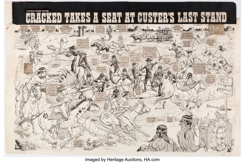 Bill Ward, Cracked Takes a Seat at Custer's Last Stand - Planche originale