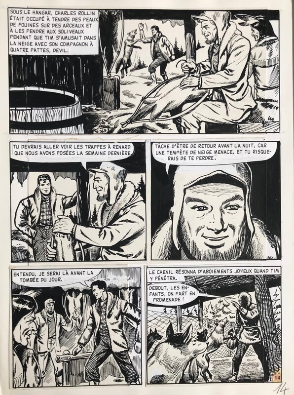 Bob Leguay, Tim l'audace - les chasseurs de fourures pl 14 - Planche originale