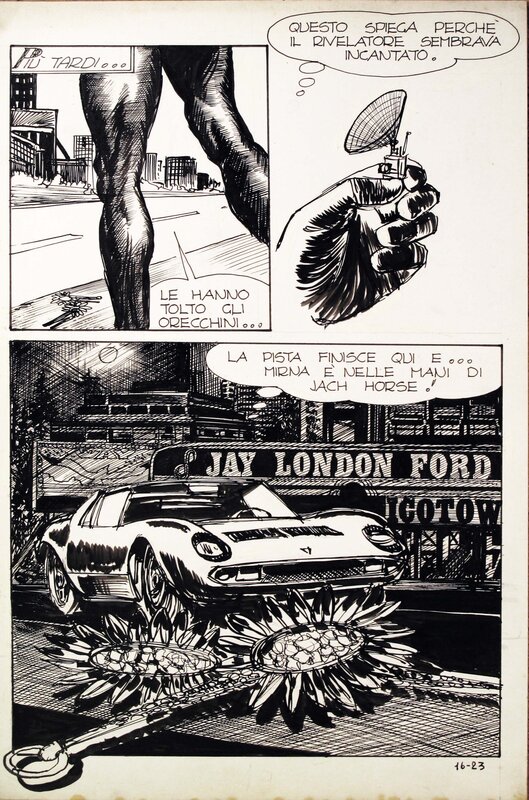 Milo Manara, Genius 16 p23 • Lamborghini Miura - Planche originale