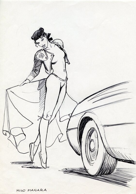 La Corrida by Milo Manara - Original Illustration