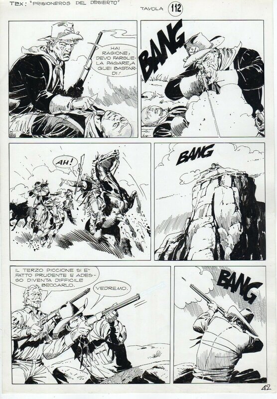 Miguel Angel Repetto, Tex n°505 - Guerra nel deserto, planche 112 (Bonelli) - Comic Strip