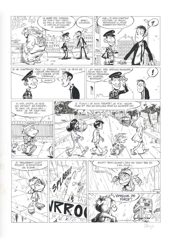 En vente - Simon Léturgie, Yann, SPOON, WHITE ET LES BEATLES - Planche originale