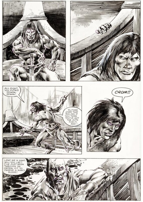 John Buscema, Rudy Nebres, The Savage Sword of Conan N° 101 - Marvel - John BUSCEMA - Planche originale