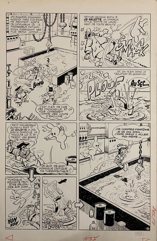 Arthur Le Fantôme - PIF N° 374 - Cézard - Planche originale