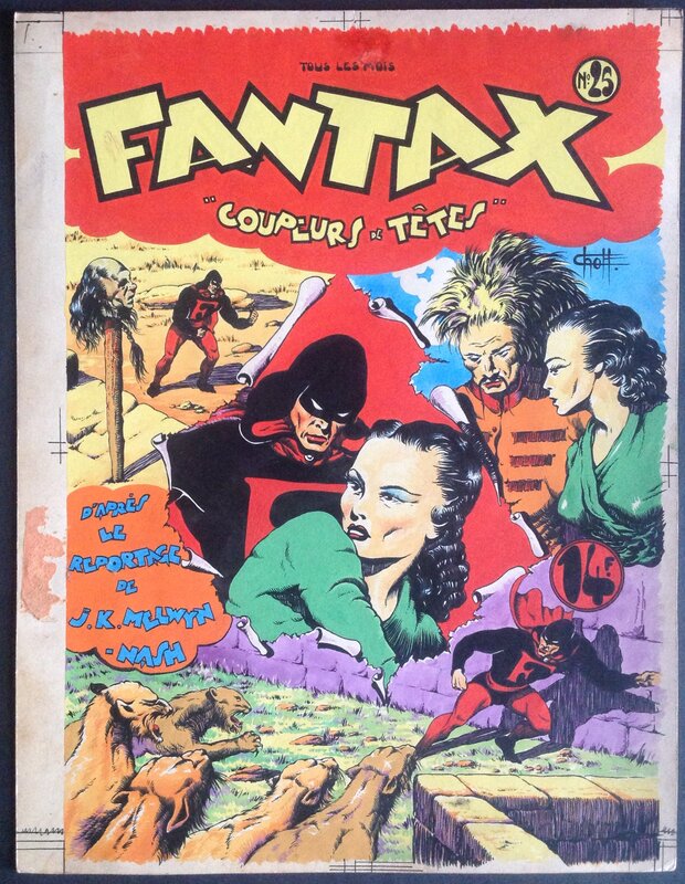 Chott FANTAX 25 Couverture Originale . Éo Pierre Mouchot 1948 . - Original Cover