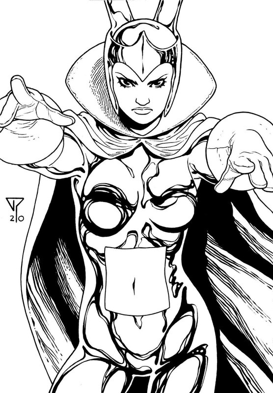 Francis Portela, Silver Sorceress (Inktober 28 2020) - Illustration originale