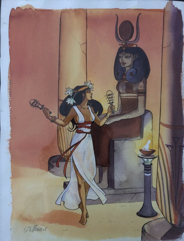 Isabelle Dethan, Sur les terres d'Horus - Original Illustration