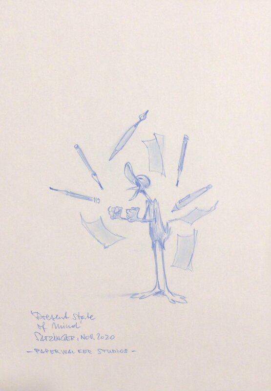 Florian Satzinger, Donald Duck Present state of mind. - Original art