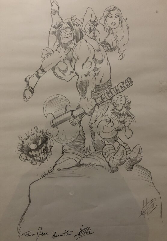 Kran Le Barbare par Eric Hérenguel - Illustration originale