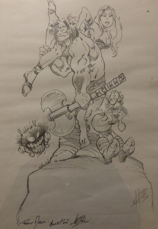 Kran Le Barbare by Eric Hérenguel - Original Illustration