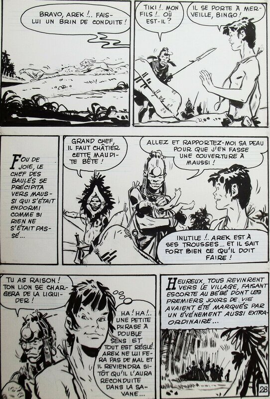 Stelio Fenzo, Tiki - parution dans Lancelot n°73 ( Mon journal) - Planche originale