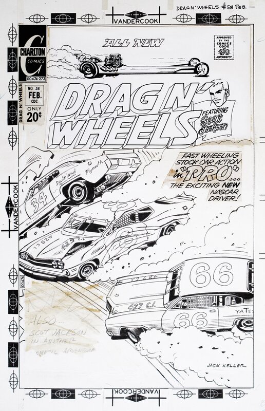 DRAG N´ WHEELS par Jack Keller - Couverture originale