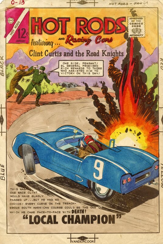 Jack Keller, Hot Rods and Racing Cars #67 - Original art