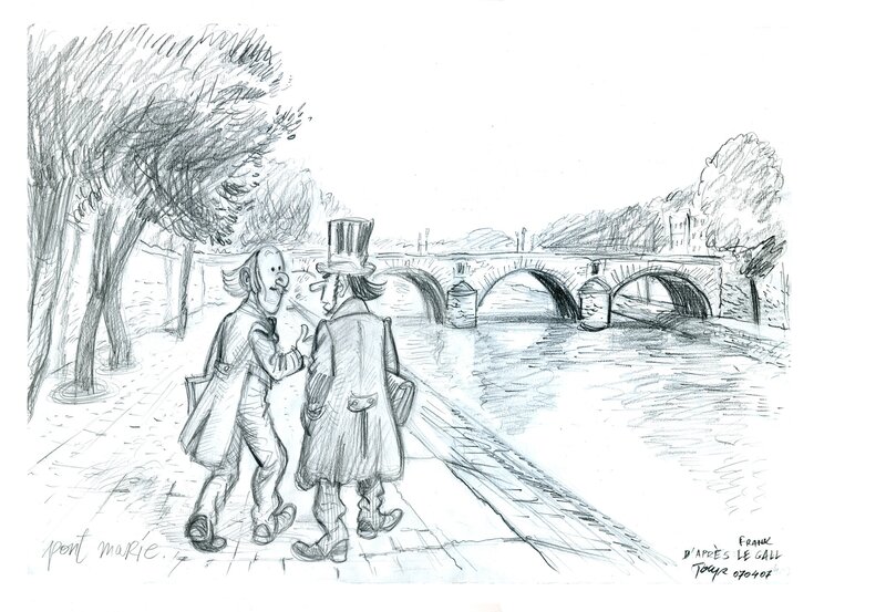 Toni Radev, Pont Marie-d'apres Frank Le Gall - Original Illustration
