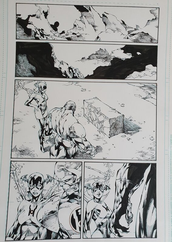 Ed Benes, Red Lantern #5, Kronamania - Planche originale