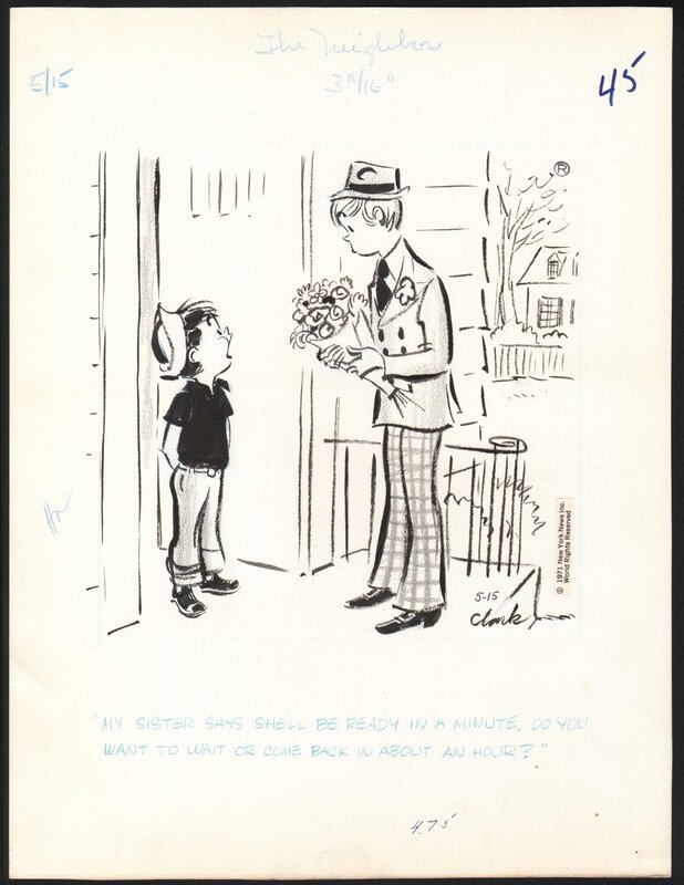 The wait par George Clark - Illustration originale