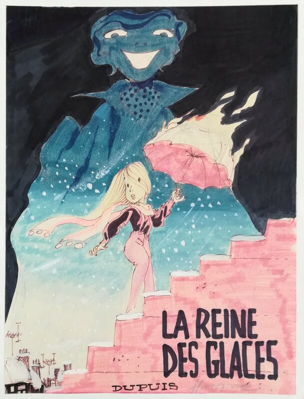 Bernard Hislaire, Bidouille et Violette - La Reine des Glaces - Etude - Original art