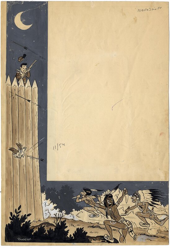 Raymond Macherot, Illustration pour journal Tintin - Planche originale