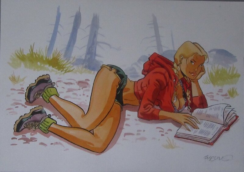 En vente - La pélerine rouge par Félix Meynet - Illustration originale