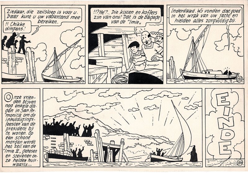 Bob De Moor, Vulcania Snoe & Snolleke , Johan en Stefan - Planche originale