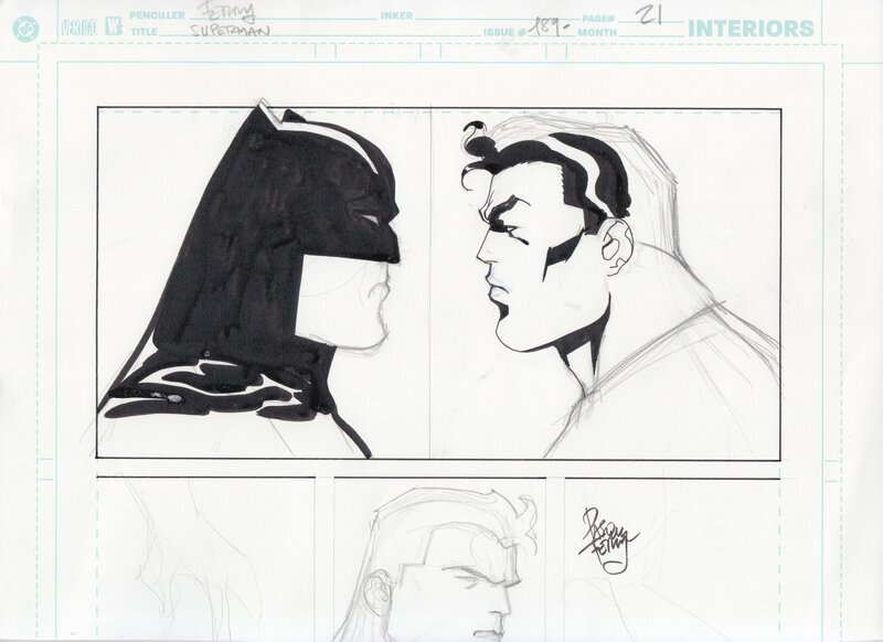 Batman vs Superman par Pasqual Ferry - Planche originale