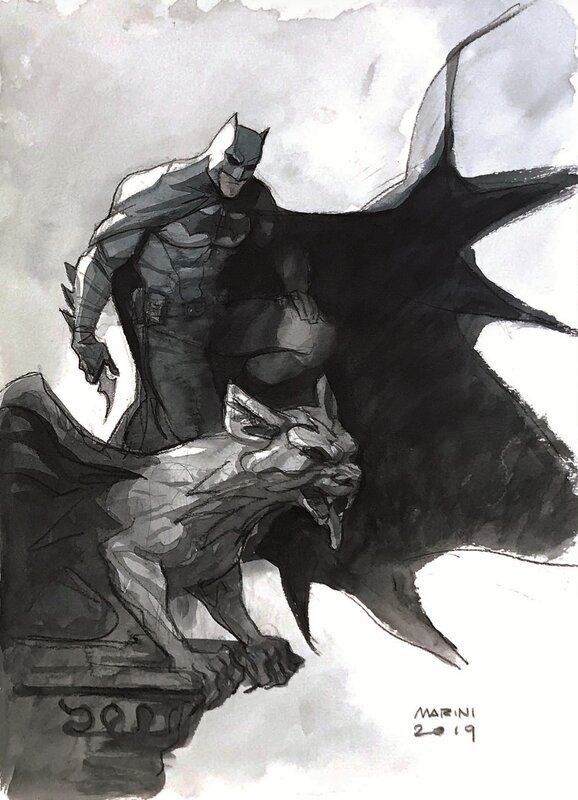 Batman Gothic by Enrico Marini - Original Illustration