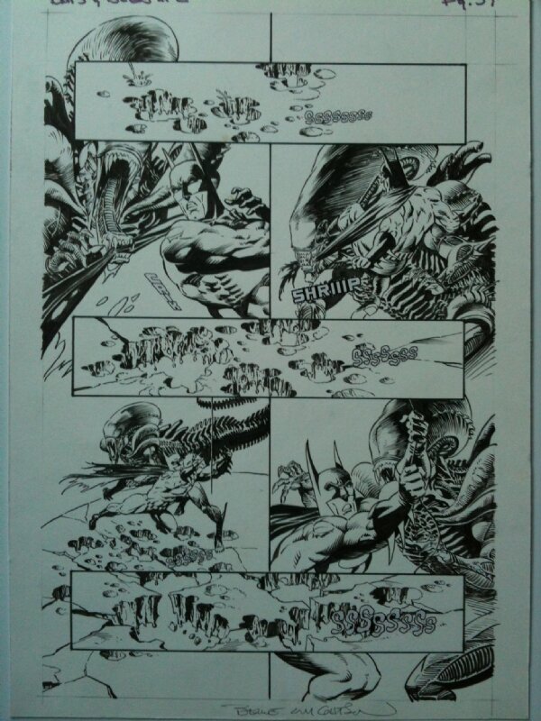 Batman / Aliens #2 par Berni Wrightson - Œuvre originale