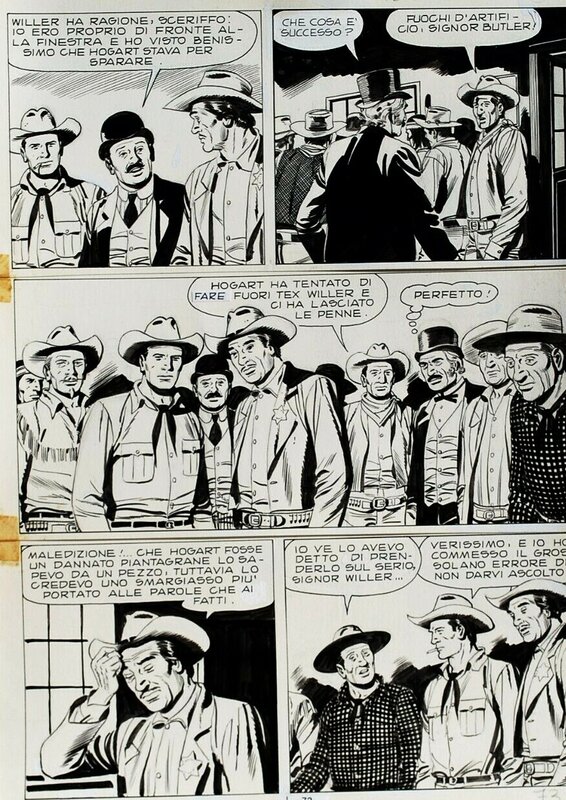 Tex n°285, Un ranger del Texas planche 73 (Bonelli) by Guglielmo Letteri - Comic Strip