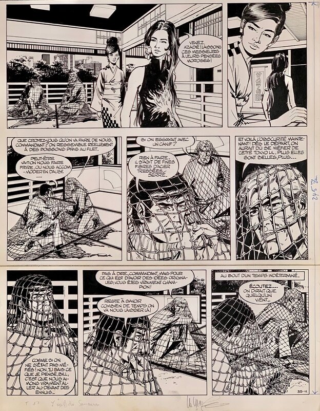 William Vance, Henri Vernes, Bob Morane - L'oeil du Samouraï - Planche originale