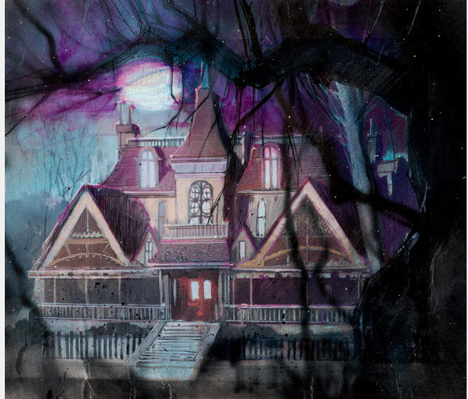 Haunted house par Bill Sienkiewicz - Illustration originale