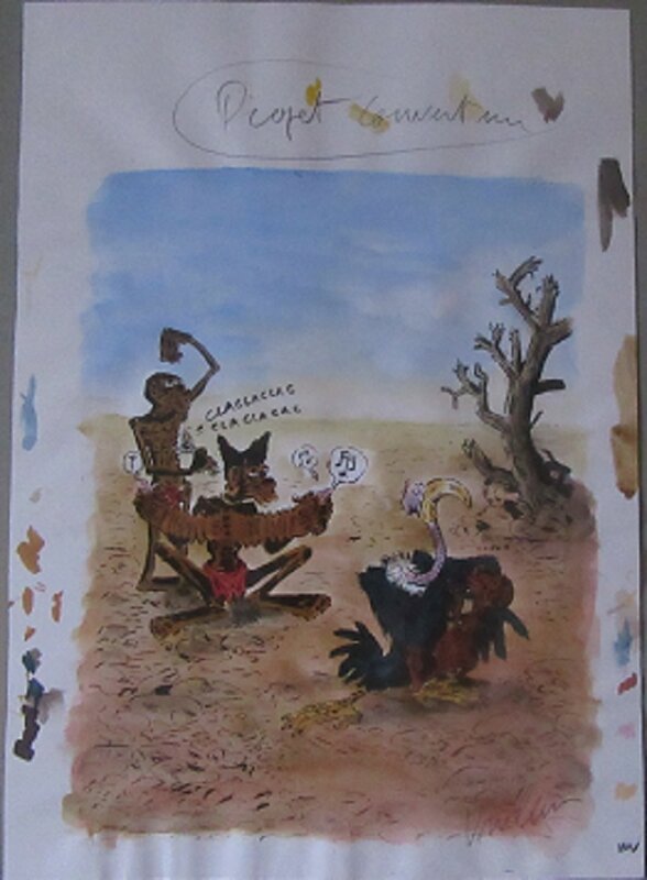 En vente - Les affamés par Philippe Vuillemin - Illustration originale