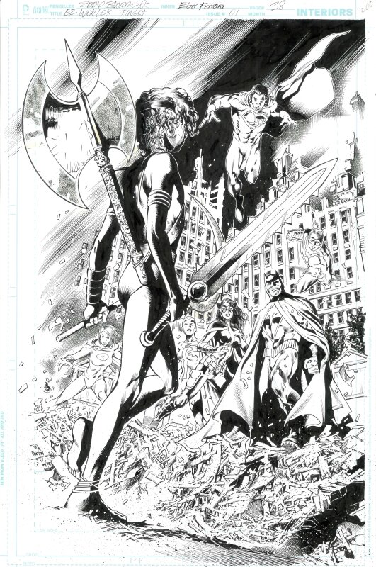 Eddy Barrows, Eber Ferreira, Earth 2: World's End #1 page 38 - Planche originale
