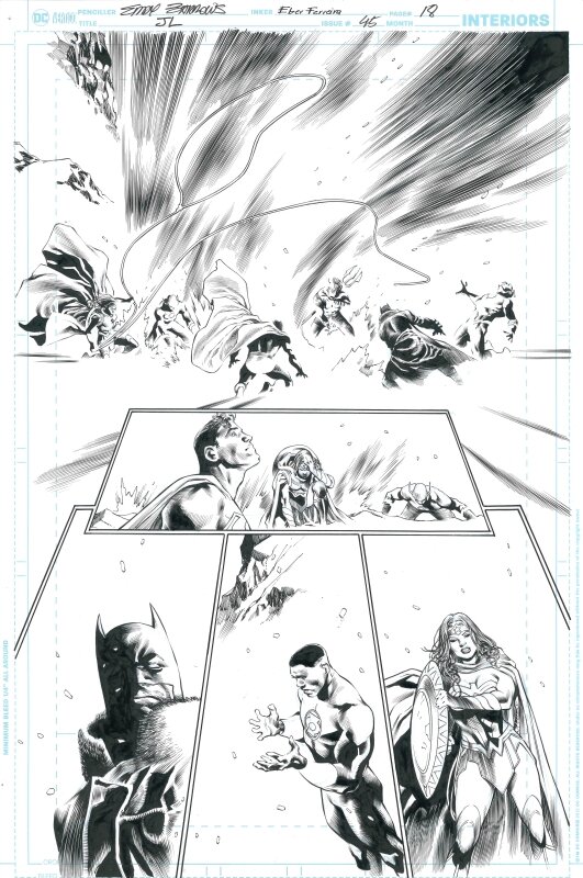 Eddy Barrows, Eber Ferreira, Justice League v4 #45 page 18 - Planche originale
