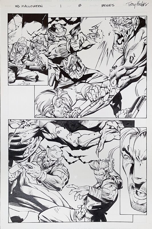 Ed Benes, Troy Hubbs, Wildstorm Halloween '97 #1 P8 - Planche originale