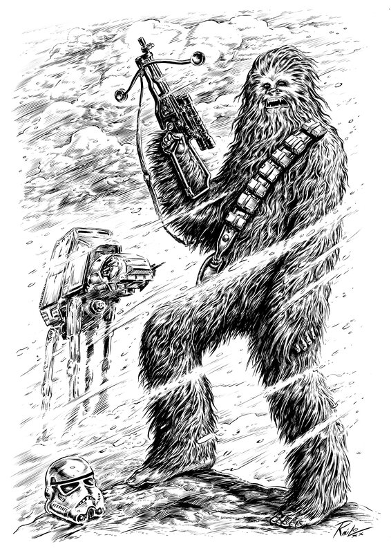 Chewbacca par Raúlo Cáceres - Illustration originale