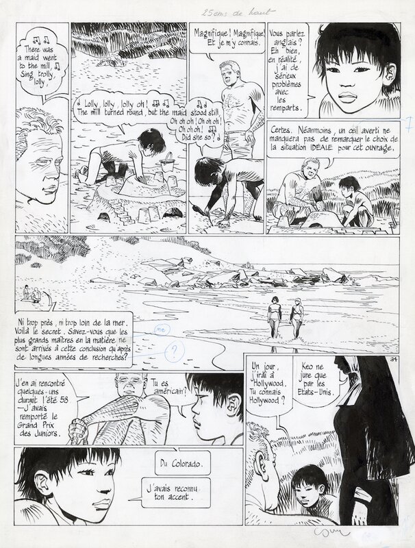 Cosey, Sur une plage, une rencontre. Voire deux? - Planche originale