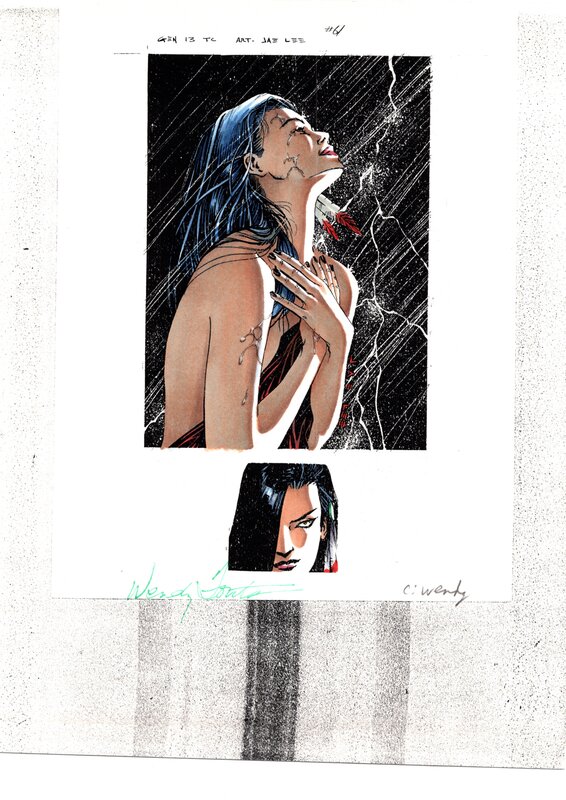 Wendy Fouts, Gen13 Series 2 #43 : Summer Shower (color guide) - Mise en couleur