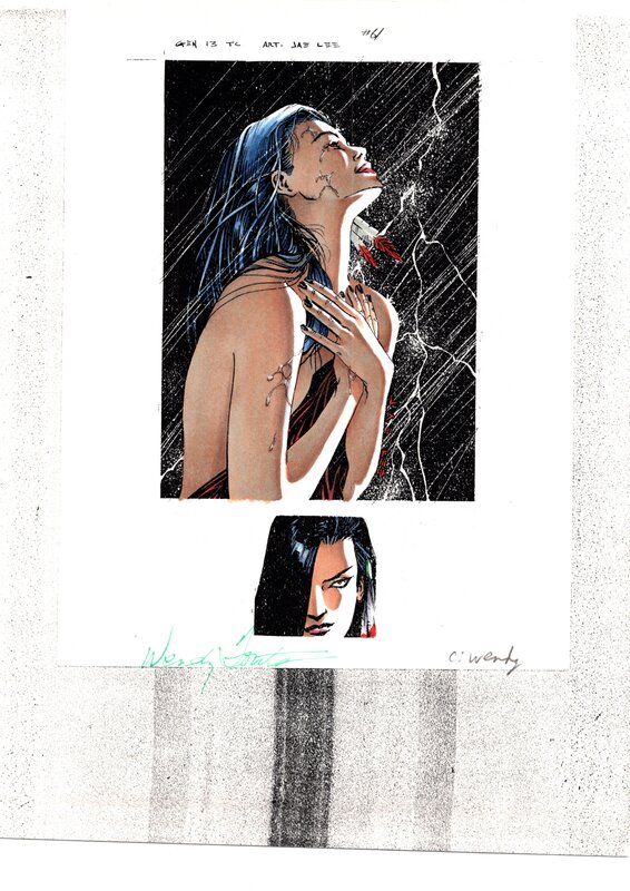 Wendy Fouts, Gen13 Series 2 #43 : Summer Shower (color guide) - Original art