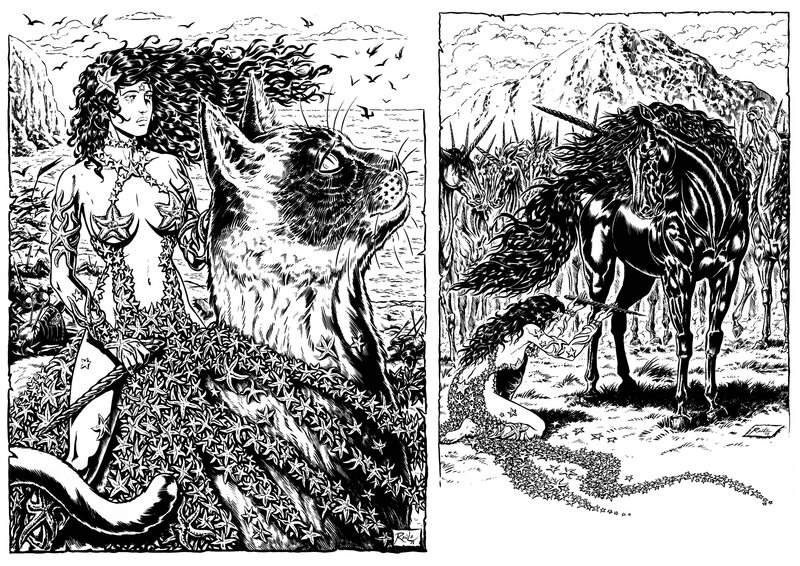 Raúlo Cáceres, Hazael Gonzalez, Illustrations du Roman El Despertar (circulo primero) - Illustration originale