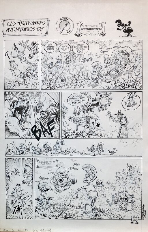 Thierry Ségur, Kroc le Bô : Schtkroumpfc, pour Casus Belli - Comic Strip