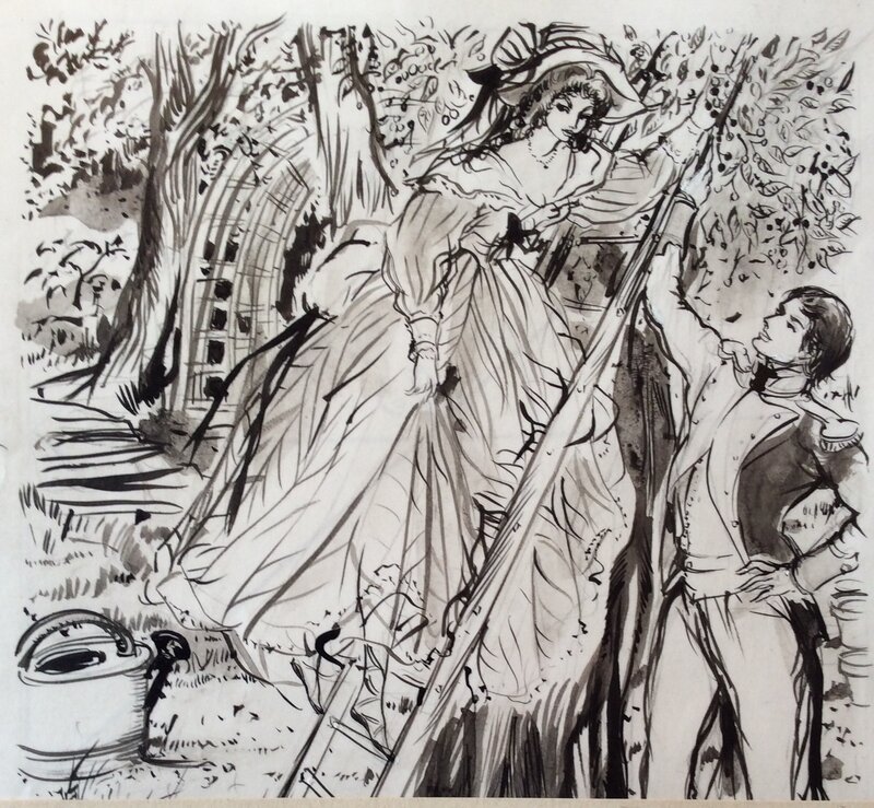 Jacques Grange, Napoléon et ses Amours - Original Illustration