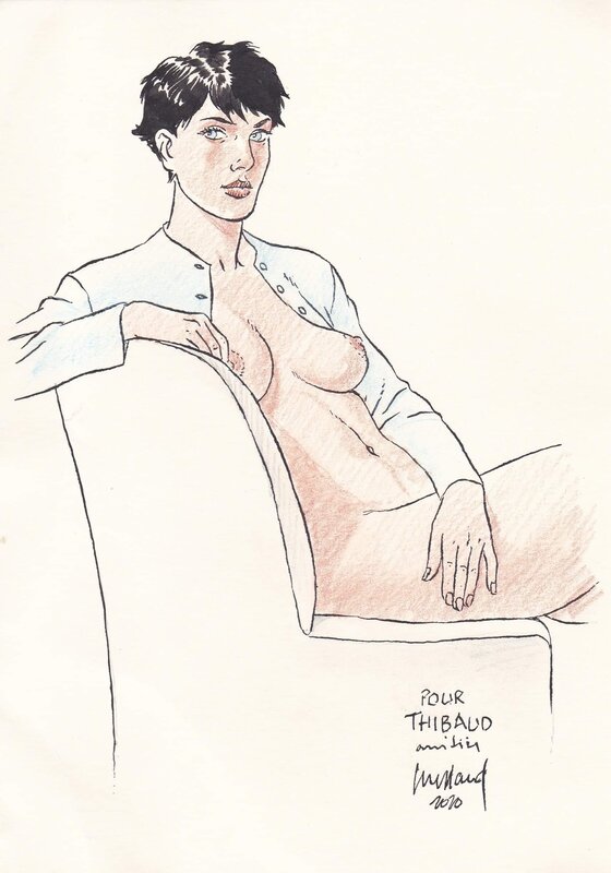 Louise nue du Cahier Bleu André Juillard - Sketch